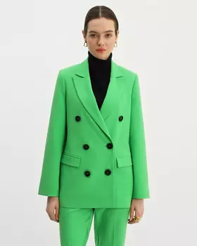 Удлиненный двубортный жакет