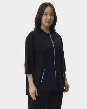 Жакет свободного кроя с удлиненной спинкой