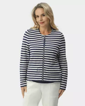 Жакет в горизонтальную полоску