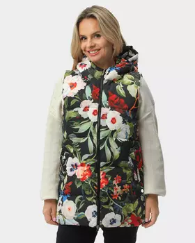 Жилет из водоотталкивающего и ветроустойчивого материала с капюшоном