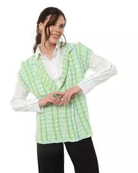 Жилет Lia Berti, р. 44, цвет Зеленый/мультиколор