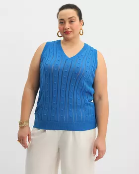 Хлопковый ажурный топ