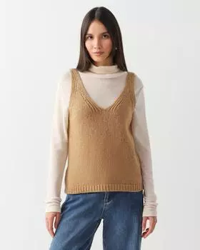 Жилет-топ, р. 50, цвет Бежевый