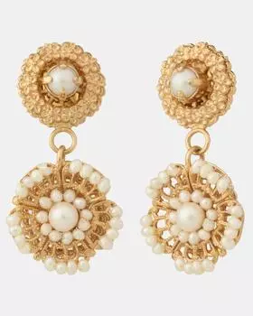 Серьги с жемчужными вставками