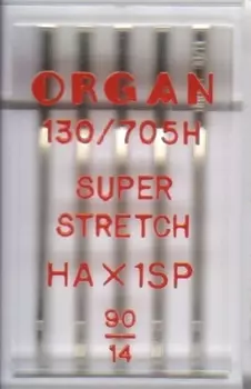 Иглы Organ супер стрейч №90 (5шт.)