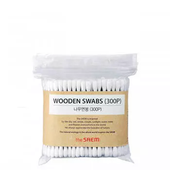 Деревянные ватные палочки The Saem Wooden Swab (300 шт)