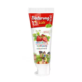 Детская зубная паста Binturong Strawberry Toothpaste