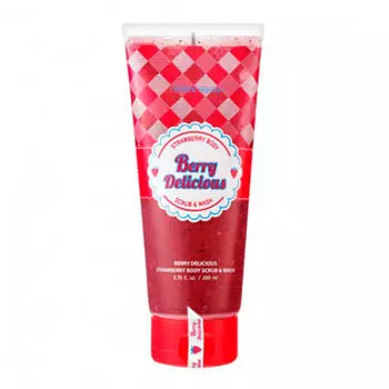 Гель-скраб для тела Etude House Berry Delicious Strawberry Body Scrub &amp; Wash