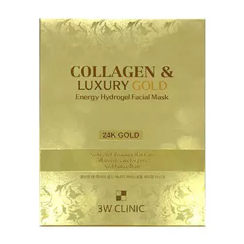 Гидрогелевая маска 3W Clinic Collagen &amp; Luxury Gold Energy Hydrogel Facial Mask