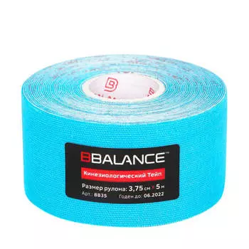 Кинезио тейп BBTape (3,75см*5м) #2 Blue | Голубой