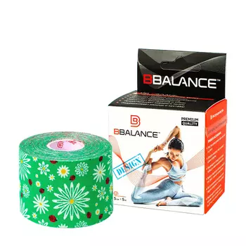 Кинезио тейп BBTape (5см*5м) дизайнерский #21 Ladybird Green | Божьи коровки зелёные