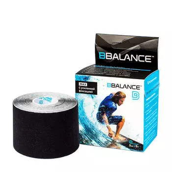 Кинезио тейп BBTape Max (5см*5м) #3 Black | Чёрный