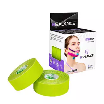 Кинезио тейп для лица BBTape Face Pack (2,5см*5м, 2 рулона) #4 Lime | Лайм