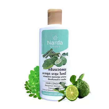 Кондиционер для волос Narda Hair Conditioner - Bergamot, Moringa, Litsea