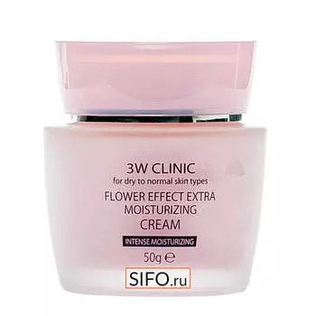 Крем для лица 3W Clinic Flower Effect Extra Moisturizing Cream