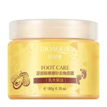 Крем для ног BioAqua Shea Butter Foot Massage Exfoliating Cream