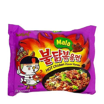 Лапша быстрого приготовления Samyang Hot Chicken Flavor Ramen Mala