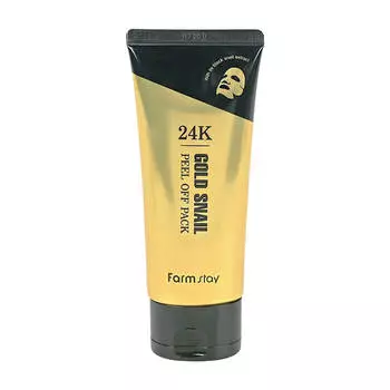 Маска-плёнка FarmStay 24K Gold Snail Peel Off Pack