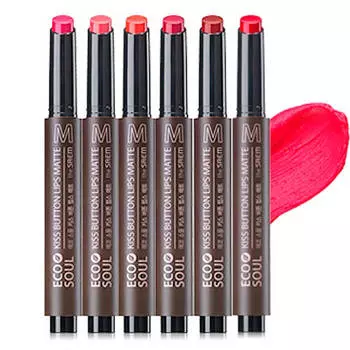 Матовая помада The Saem Eco Soul Kiss Button Lips Matte