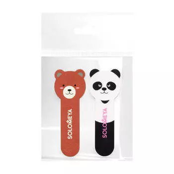 Набор пилок для ногтей Solomeya Little Bear Nail File 180/220 &amp; Little Panda Shiner #400/3000