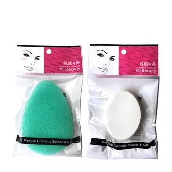 Набор спонжей для лица K-Beauty "Капля" + "Овал большой"