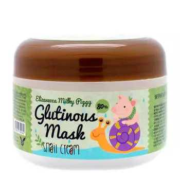 Ночная крем-маска Elizavecca Milky Piggy Glutinous 80% Mask Snail Cream