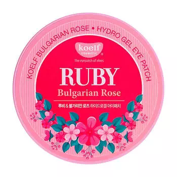 Патчи для глаз Koelf Ruby Bulgarian Rose Hydrogel Eye Patch