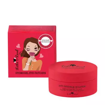 Патчи для век Little Devil Anti-Wrinkle Solution Hydrogel Eye Patches with Peptides &amp; Red Ginseng Extract