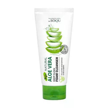 Пенка для умывания SOQU Natural Aloe Vera Deep Clean Foam Cleanser