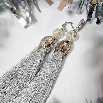 Серьги-кисти Wizard Brush - Winter Silver