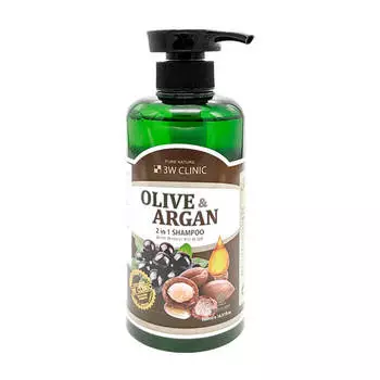 Шампунь для волос 3W Clinic Olive &amp; Argan 2 in 1 Shampoo (500 мл)