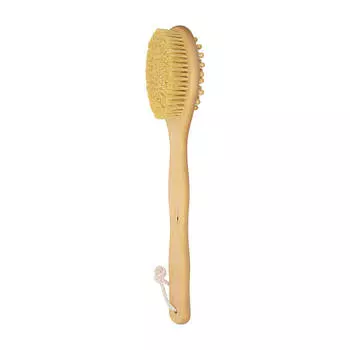 Щётка для сухого массажа тела SIFO - овальная на длинной ручке с массажёром