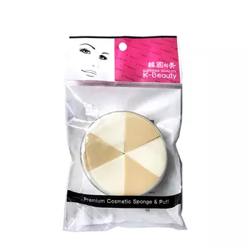 Спонж косметический K-Beauty NR-5 двухцветный (6 сегментов)