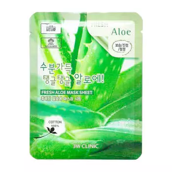 Тканевая маска 3W Clinic Fresh Aloe Mask Sheet