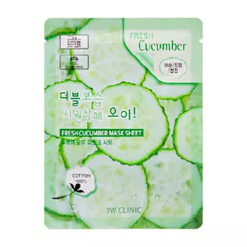 Тканевая маска 3W Clinic Fresh Cucumber Mask Sheet