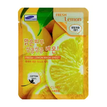 Тканевая маска 3W Clinic Fresh Lemon Mask Sheet