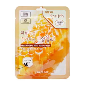 Тканевая маска 3W Clinic Fresh Royal Jelly Mask Sheet