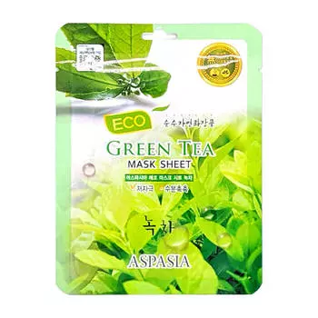 Тканевая маска Aspasia Eco Green Tea Mask Sheet