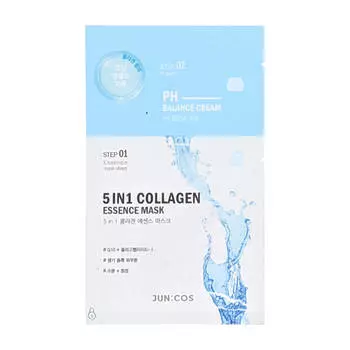 Тканевая маска Entico JUN:COS 5 IN 1 Collagen Essence Mask