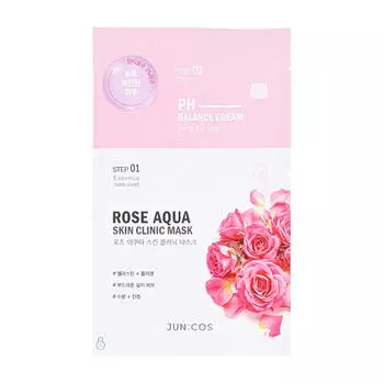 Тканевая маска Entico JUN:COS Rose Aqua Skin Clinic Mask