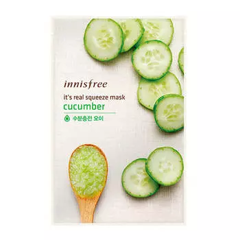 Тканевая маска Innisfree It's Real Squeeze Mask - Cucumber