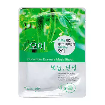 Тканевая маска Natureby Cucumber Essence Mask Sheet