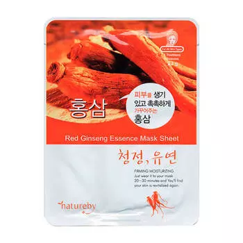 Тканевая маска Natureby Red Ginseng Essence Mask Sheet