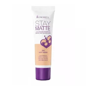 Тональный крем Rimmel Stay Matte Liquid Mousse Foundation #10 Light Porcelain | Светлый фарфор
