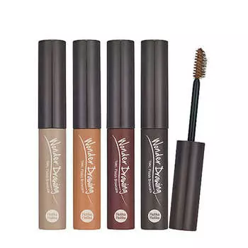 Тушь для бровей Holika Holika Wonder Drawing 1 sec. Finish Browcara, Цвет #4 Dark Brown | Темно-коричневый