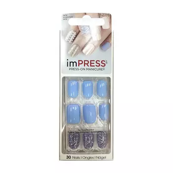 Твердый лак для ногтей Kiss Impress Press-On Manicure #BIPA050 (новый) | Джинсовая симфония (длина короткая)