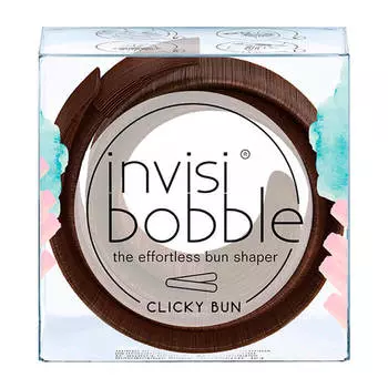 Заколка для волос Invisibobble Clicky Bun - Pretzel Brown