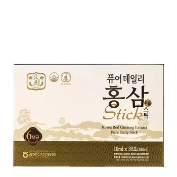 Женьшень питьевой в стиках Gangwon Korea Red Ginseng Extract Pure Daily Stick (30шт)