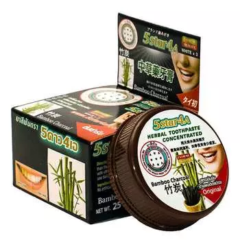 Зубная паста 5Star4A Bamboo Charcoal Herbal Toothpaste Concetrated