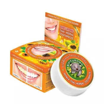 Зубная паста Binturong Papaya Thai Herbal Toothpaste